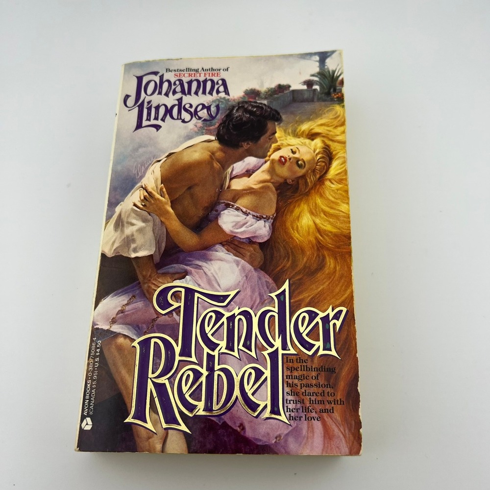 Tender Rebel Johanna Lindsey 1988‎ Avon Romance Vintage Cover Art Paperback